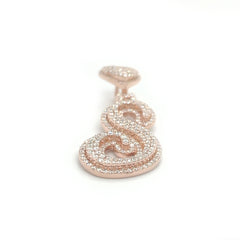 Diamond Letter "S" W/ Heart Bail Pendant - White Carat - USA & Canada