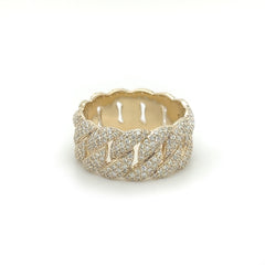 Diamond Cuban Link "No Gap" Ring - White Carat - USA & Canada