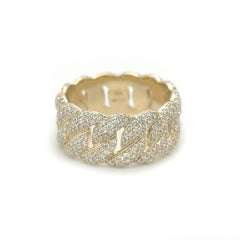 Diamond Cuban Link "No Gap" Ring - White Carat - USA & Canada