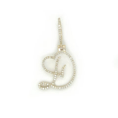 Diamond Letter Pendant w/ Heart - White Carat - USA & Canada