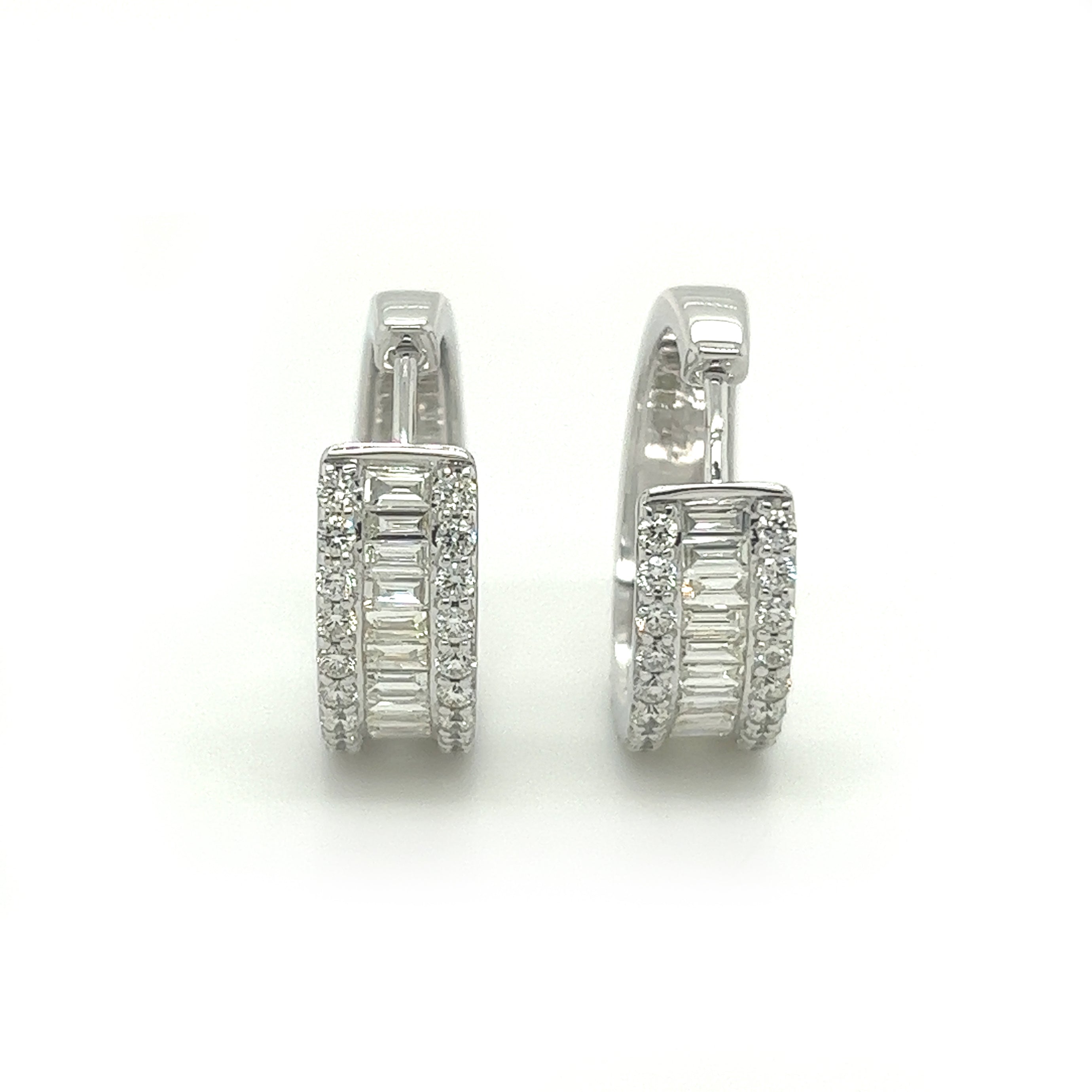 1.70 CT. Baguette Diamond Earrings - White Carat - USA & Canada