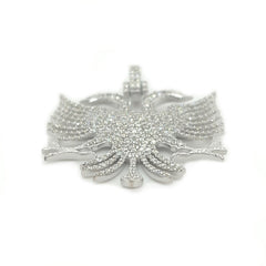 Diamond Double Headed Eagle (Albanian) Pendant - White Carat - USA & Canada