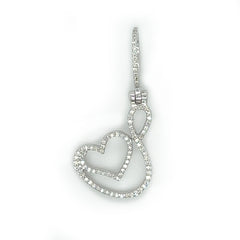 Diamond Letter Pendant w/ Heart - White Carat - USA & Canada
