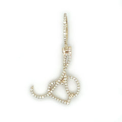 Diamond Letter Pendant w/ Heart - White Carat - USA & Canada