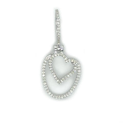 Diamond Letter Pendant w/ Heart - White Carat - USA & Canada