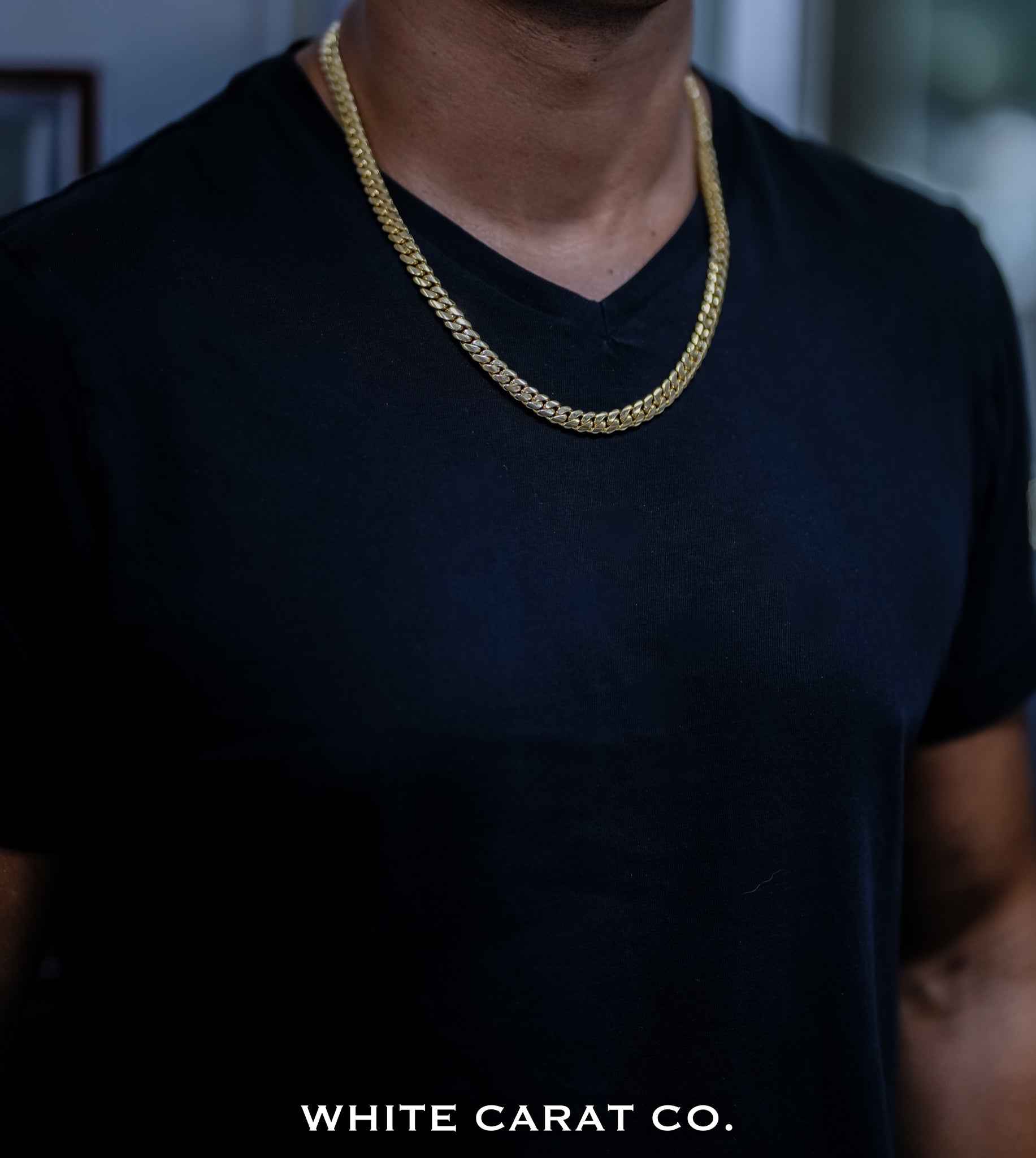 7mm Elite Miami Cuban Chain in 14K Gold – White Carat USA