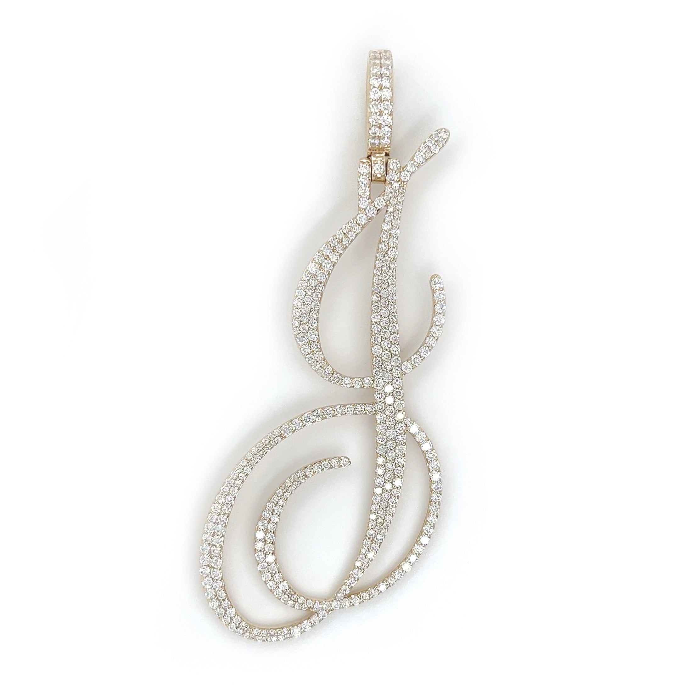 Diamond Letter "J" Pendant - White Carat - USA & Canada