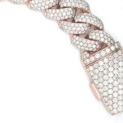 37.45CT. Diamond Elite Miami Bracelet w/ 10pt. on Lock - White Carat - USA & Canada