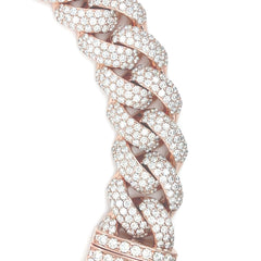 37.45CT. Diamond Elite Miami Bracelet w/ 10pt. on Lock - White Carat - USA & Canada