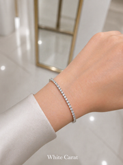 5.00CT. 14K Diamond Tennis Bracelet - White Carat - USA 