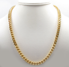 Franco Gold Chain (Regular)- 7mm - White Carat - USA 