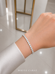 9.00CT. 14K Diamond Tennis Bracelet - White Carat - USA 