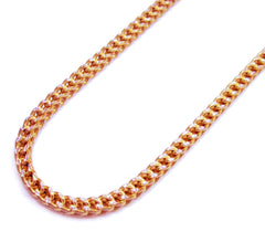Franco Gold Chain (Regular) - 2.5 mm - White Carat - USA 