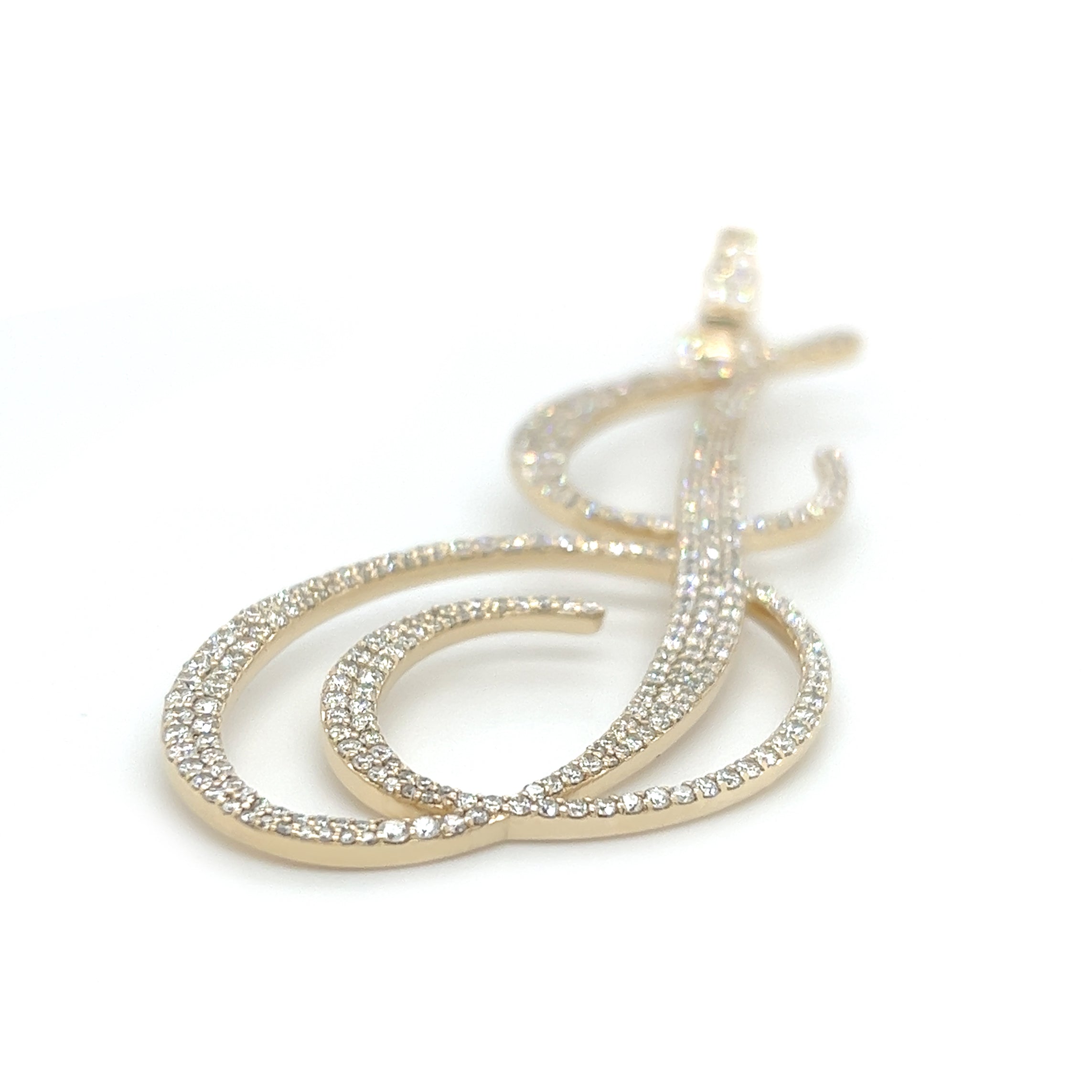 Diamond Letter "J" Pendant - White Carat - USA & Canada