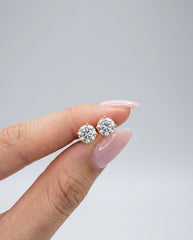 2.00CT. Total Diamond Weight Earrings (1.00ct each) in 14K White Gold - White Carat - USA 