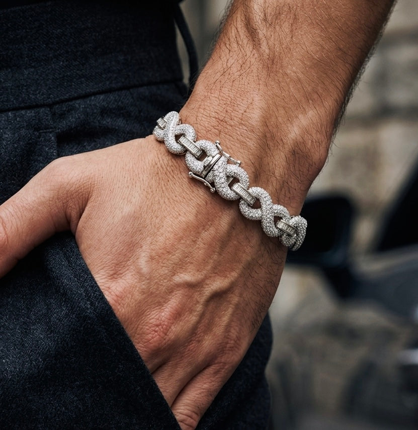 16.00CT. Diamond Infinity Bracelet - 11mm