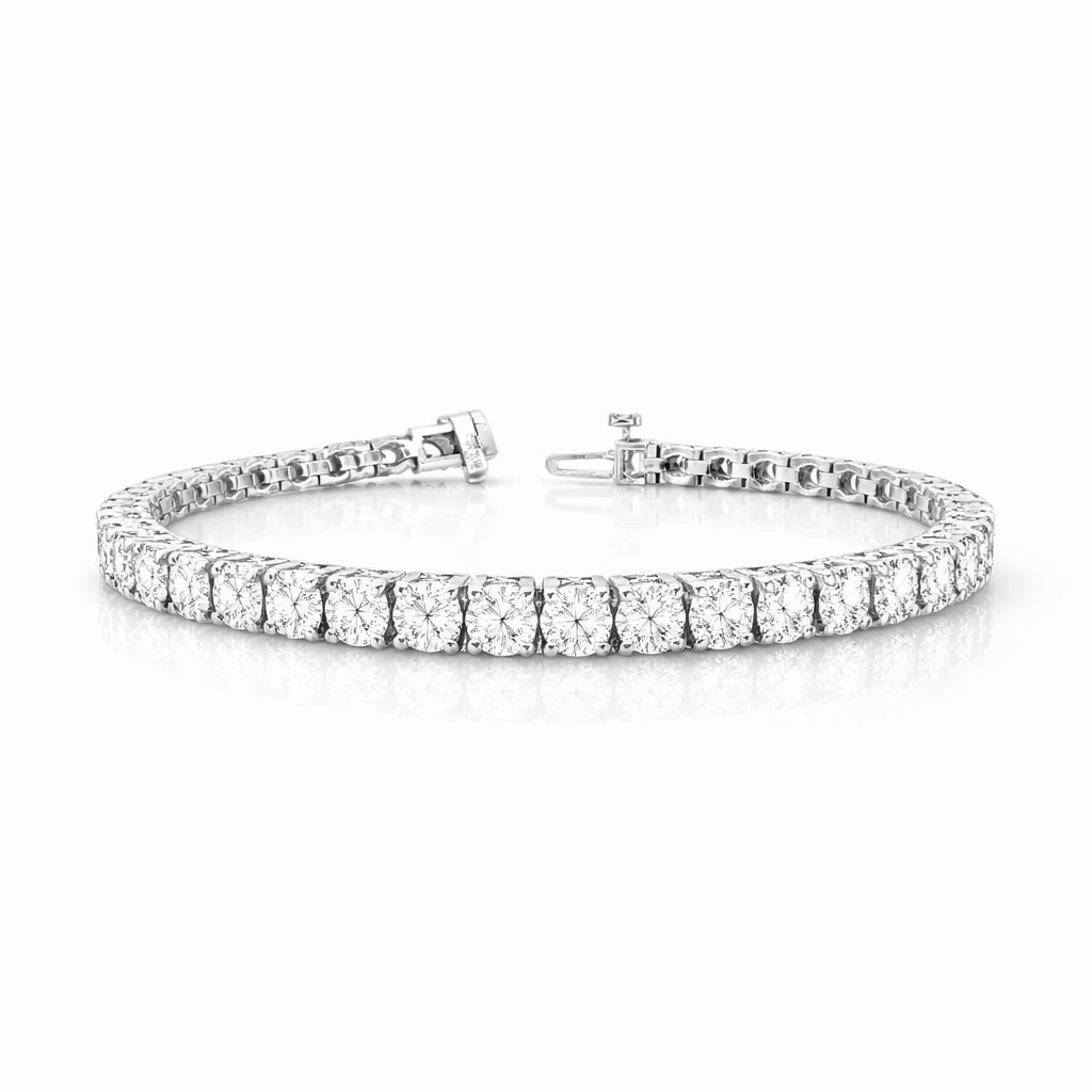 7.00CT. 14K Diamond Tennis Bracelet - White Carat - USA 