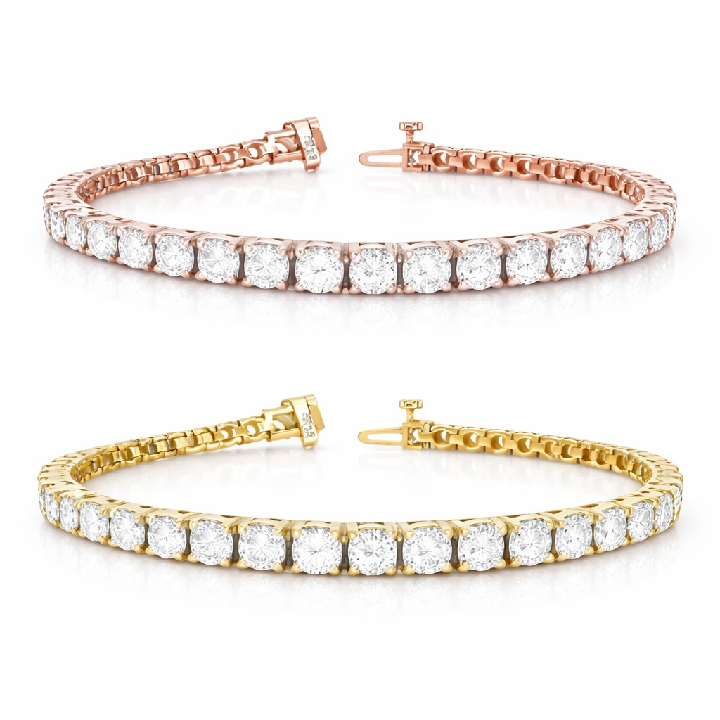 7.00CT. 14K Diamond Tennis Bracelet - White Carat - USA 