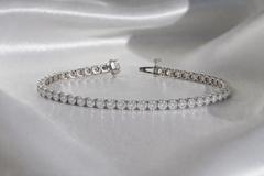 7.00CT. 14K Diamond Tennis Bracelet - White Carat - USA 