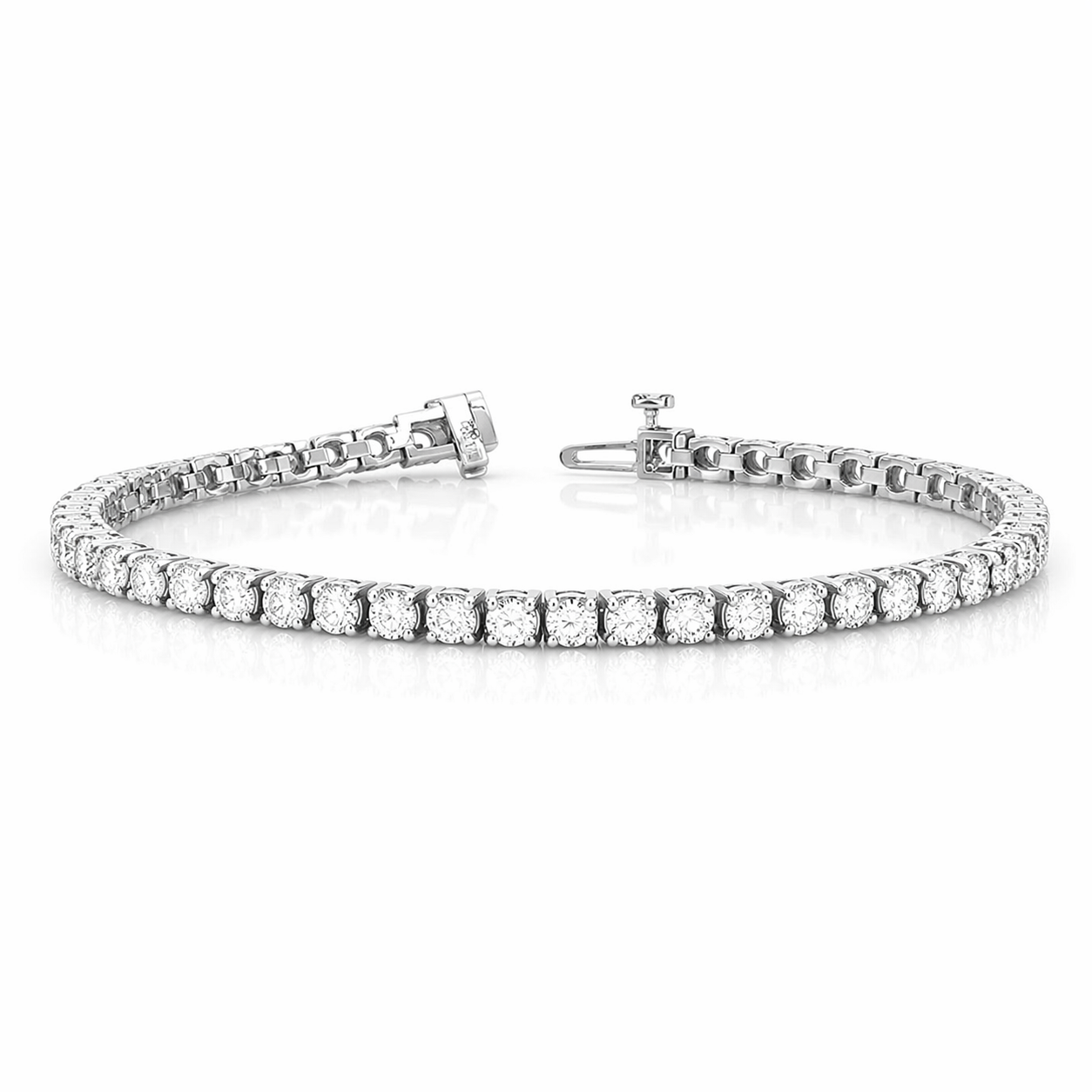 5.00CT. 14K Diamond Tennis Bracelet - White Carat - USA 
