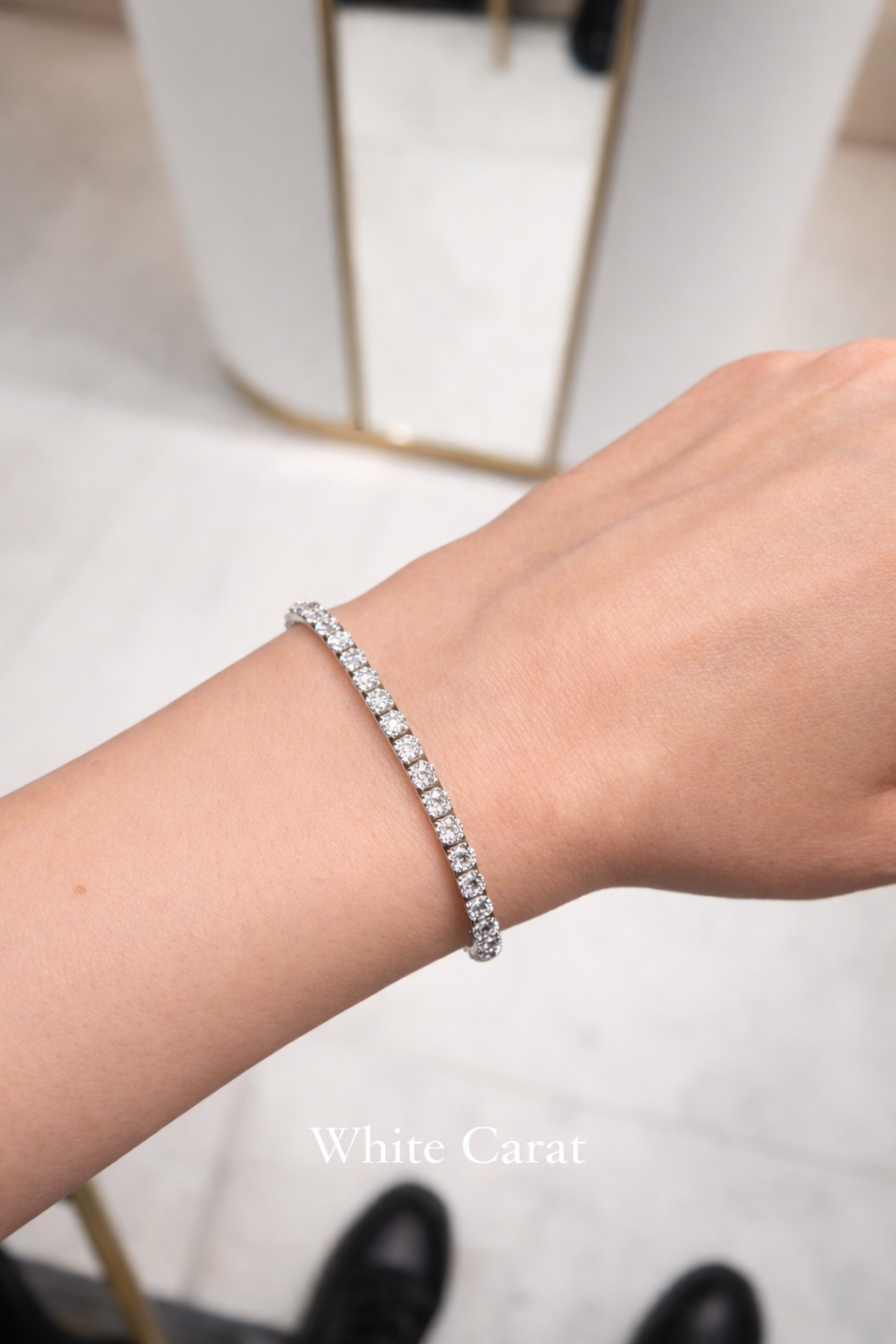 7.10CT 14K Diamond Tennis Bracelet - White Carat - USA 