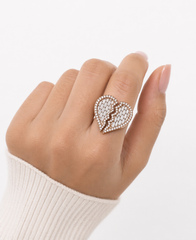 4.25 CT. Broken Heart Diamond Ring  (new April 23, 26) - White Carat - USA 