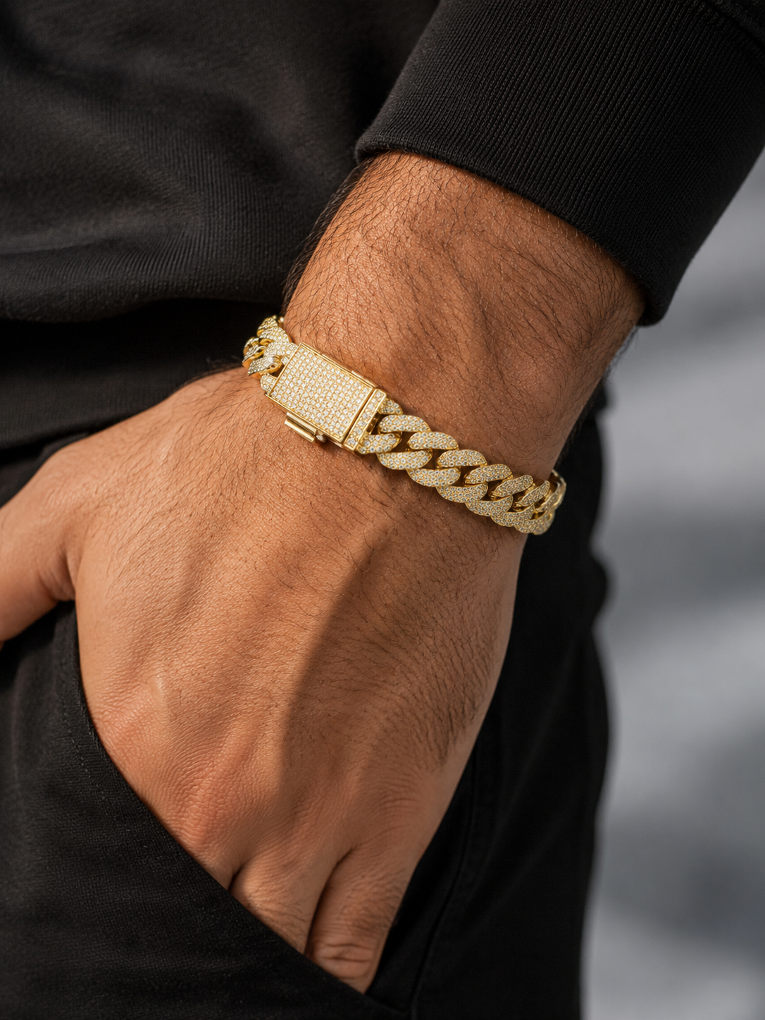 19.00CT. Diamond Cuban Bracelet - 14mm