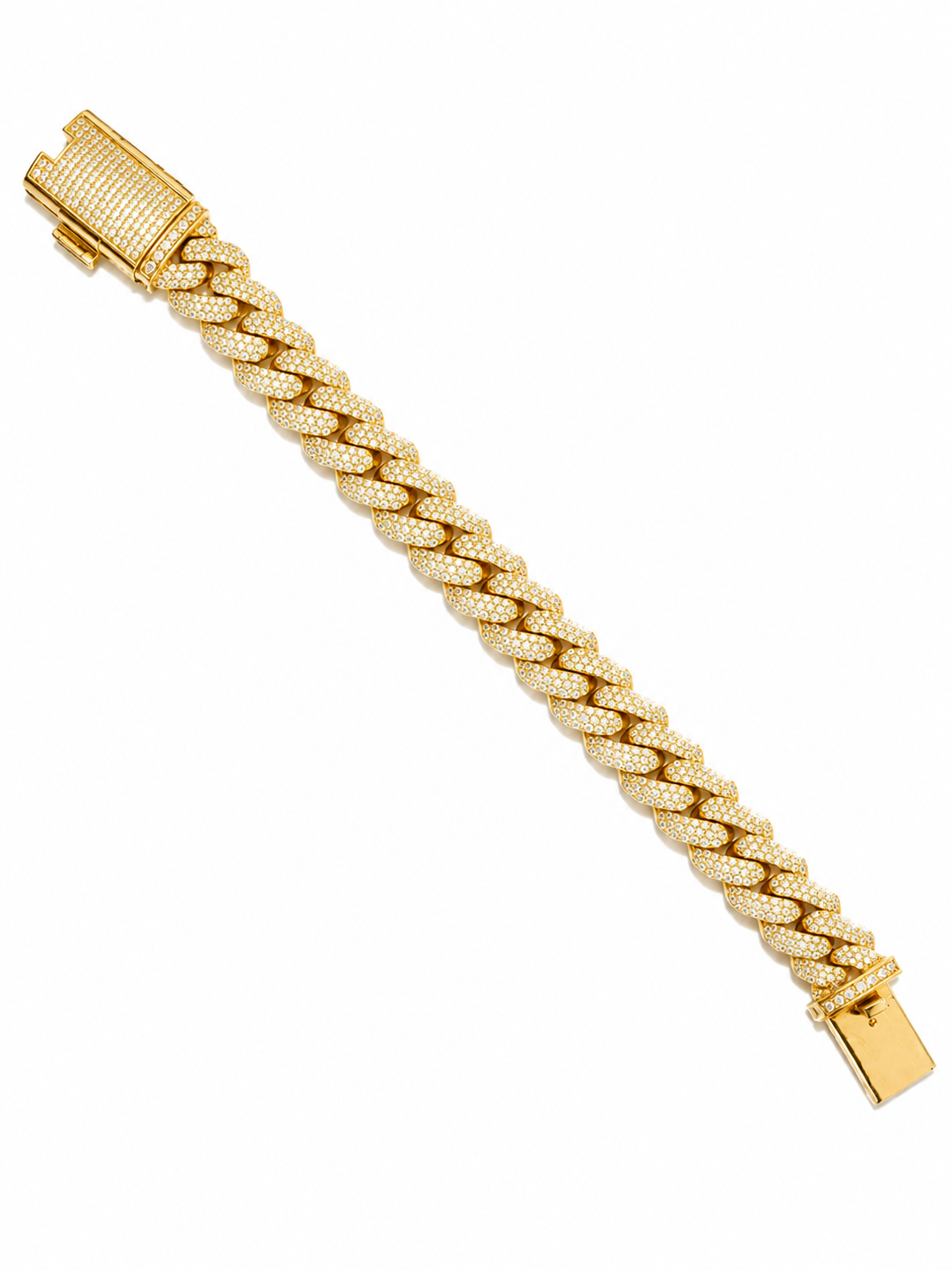 19.00CT. Diamond Cuban Bracelet - 14mm