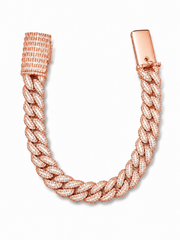 9.00CT. Diamond Cuban Bracelet - 12mm