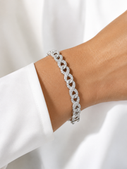 Diamond Infinity Link Bracelet - 12mm