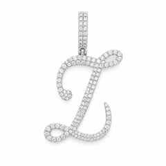 1.20CT Diamond Cursive Letter "Z" Pendant