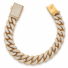 16.00 CT. Diamond Cuban Bracelet - 15mm