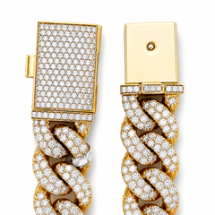 16.00 CT. Diamond Cuban Bracelet - 15mm
