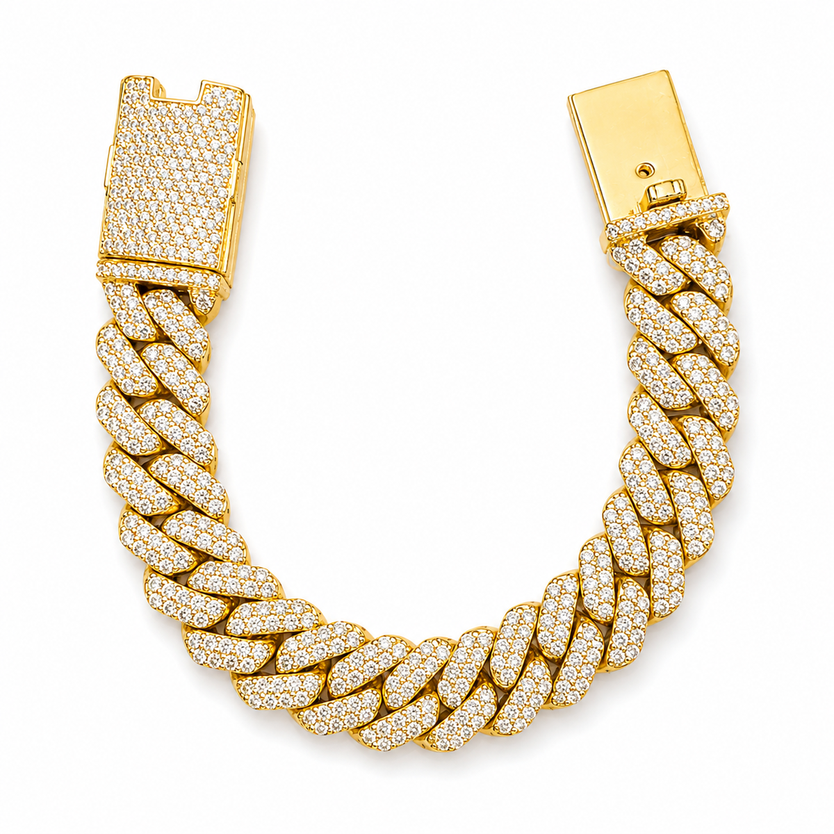 16.00CT. Diamond Cuban Bracelet - 14mm