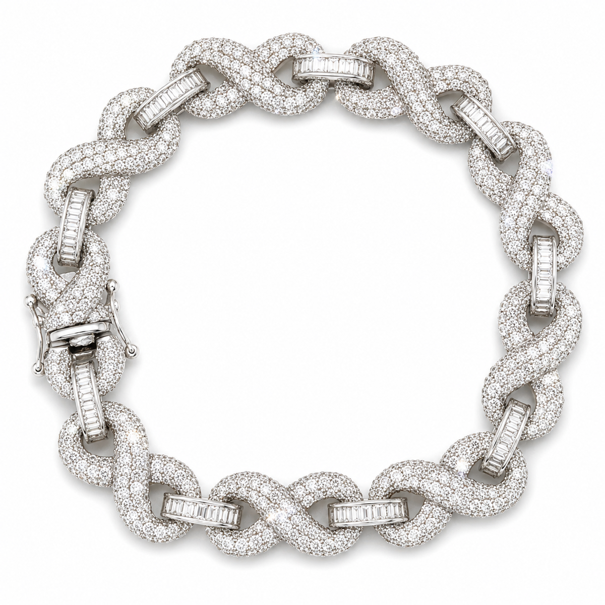 16.00CT. Diamond Infinity Bracelet - 11mm