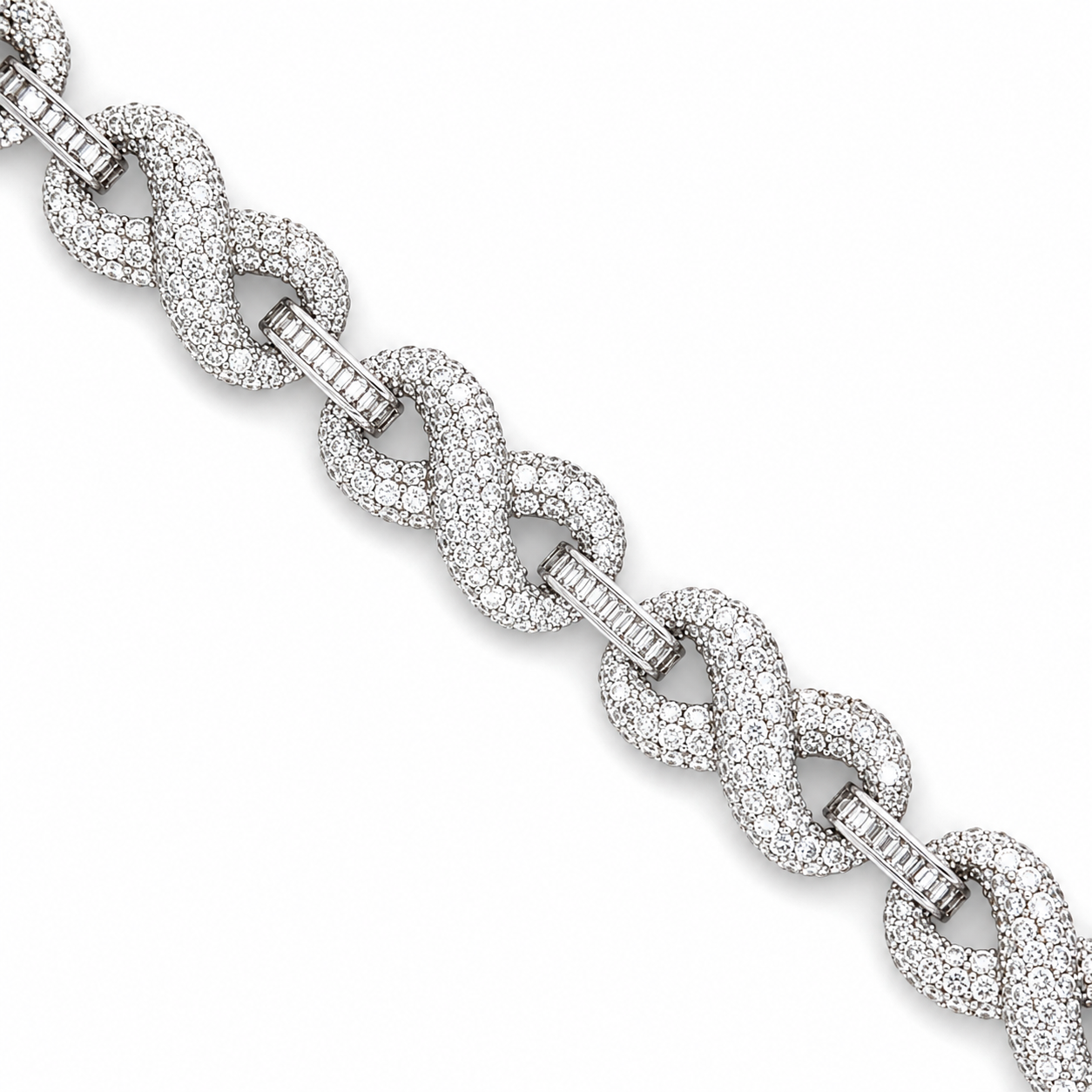 16.00CT. Diamond Infinity Bracelet - 11mm