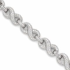 16.00CT. Diamond Infinity Bracelet - 11mm
