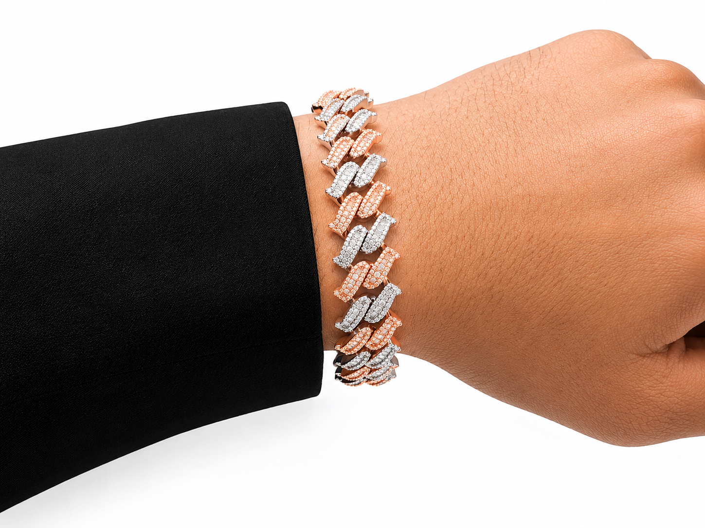 10.00 CT.Diamond Claw Cuban Bracelet - 16mm