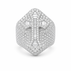 8.45 CT. Diamond Cross Ring