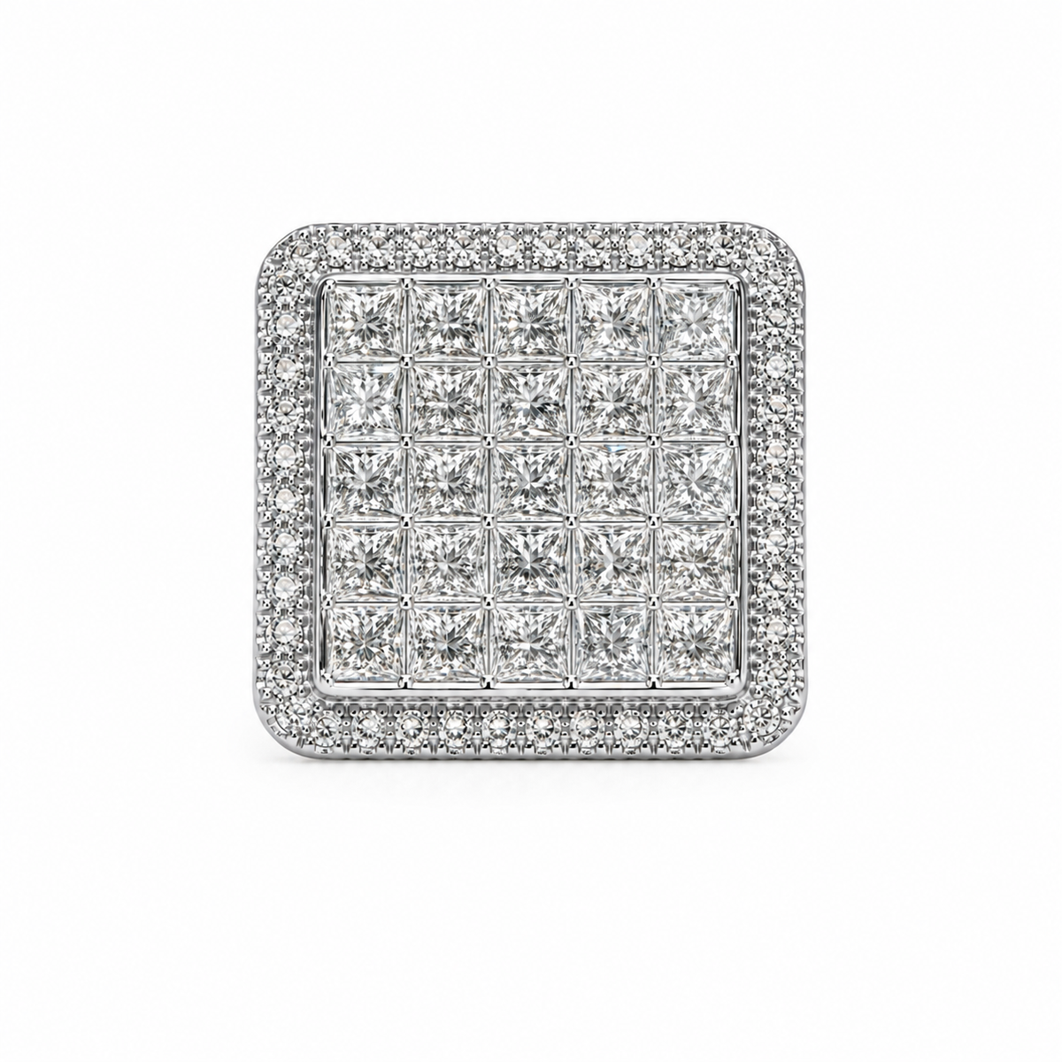 11.84 CT. Diamond Square Ring