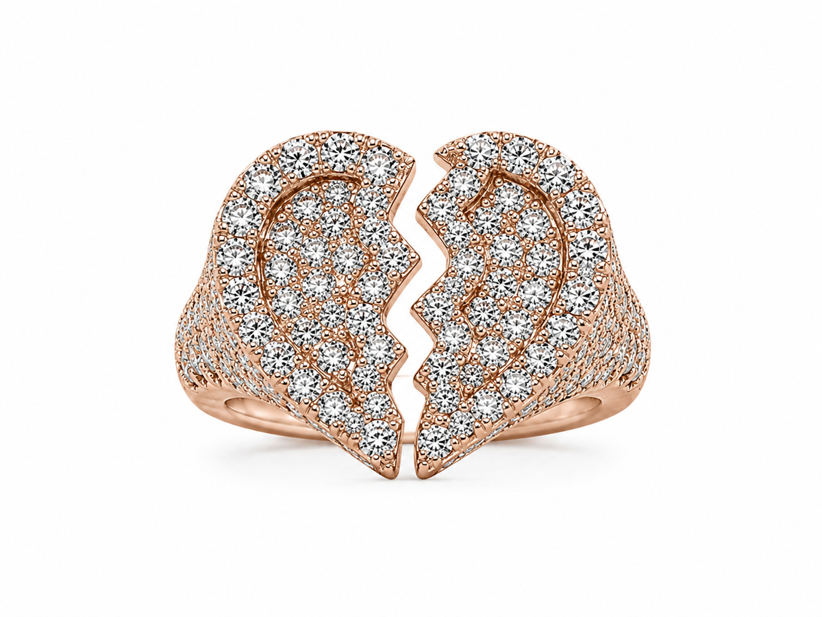 3.50 CT. Broken Heart Diamond Ring