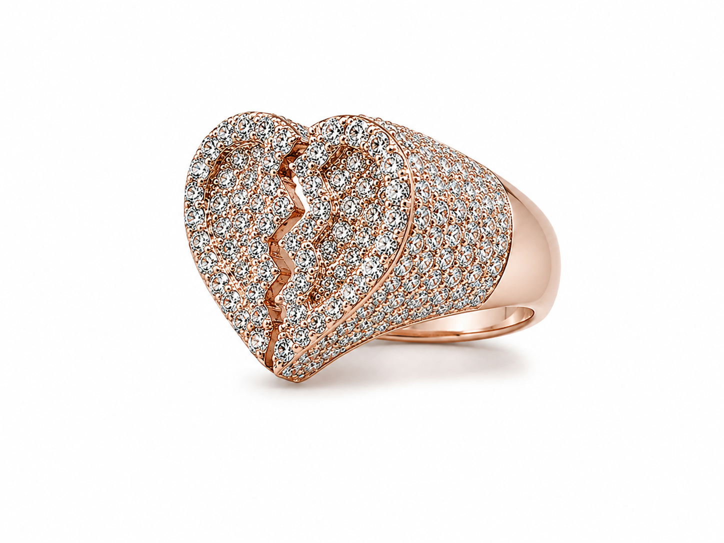 3.50 CT. Broken Heart Diamond Ring