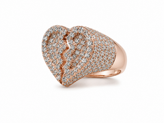 3.50 CT. Broken Heart Diamond Ring