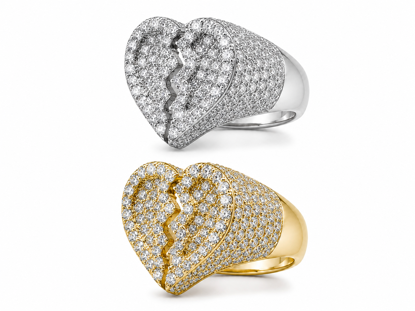 3.50 CT. Broken Heart Diamond Ring