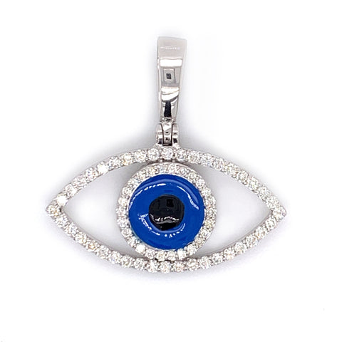 0.75 CT Diamond Protection Evil Eye Pendant - White Carat - USA & Canada