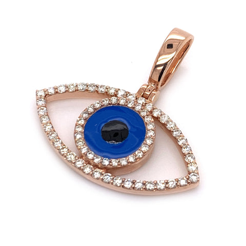 0.75 CT Diamond Protection Evil Eye Pendant - White Carat - USA & Canada