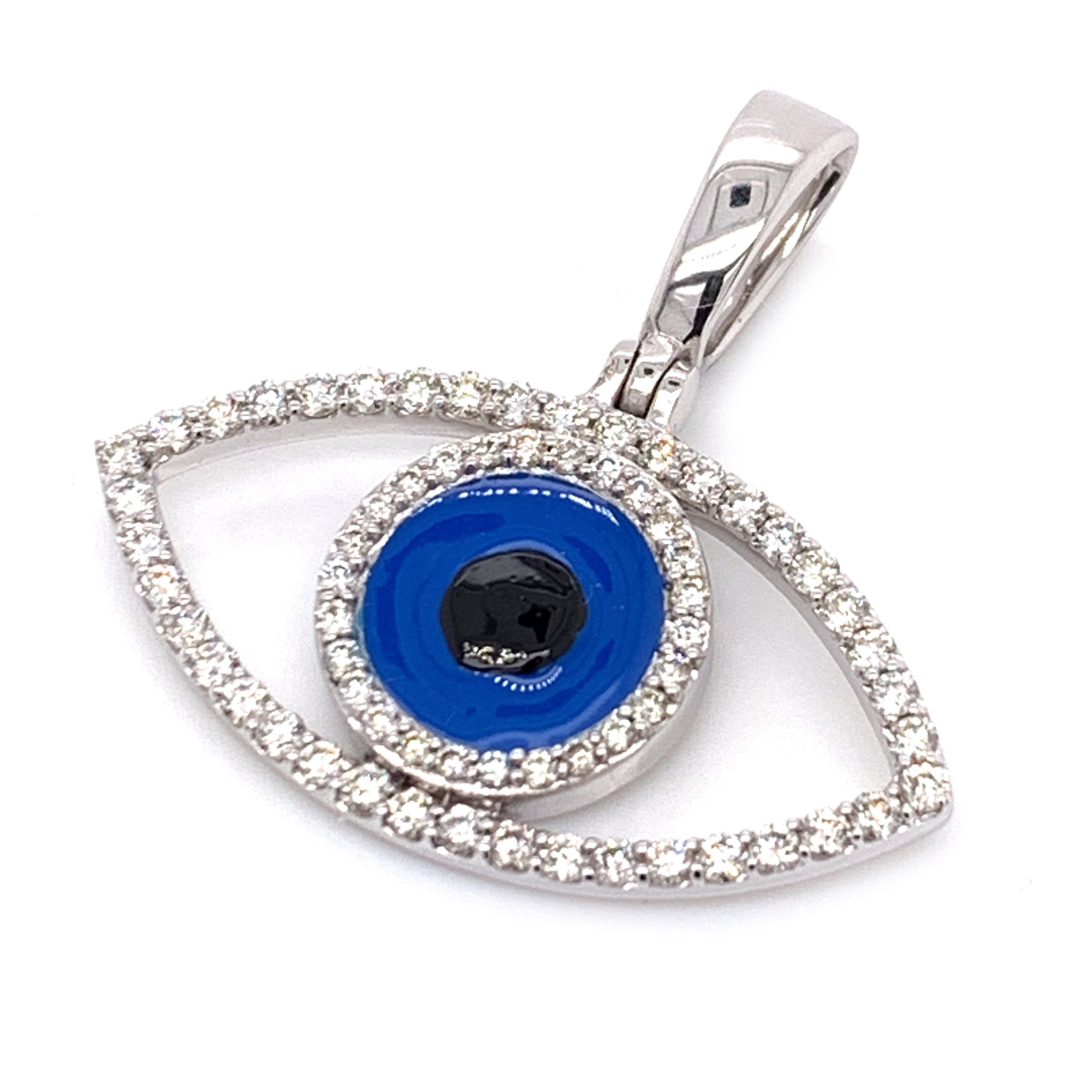 0.75 CT Diamond Protection Evil Eye Pendant - White Carat - USA & Canada