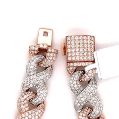 11.75 Ct. Diamond Bracelet In Rose And White Gold - 13.50Mm Diamond Bracelet
