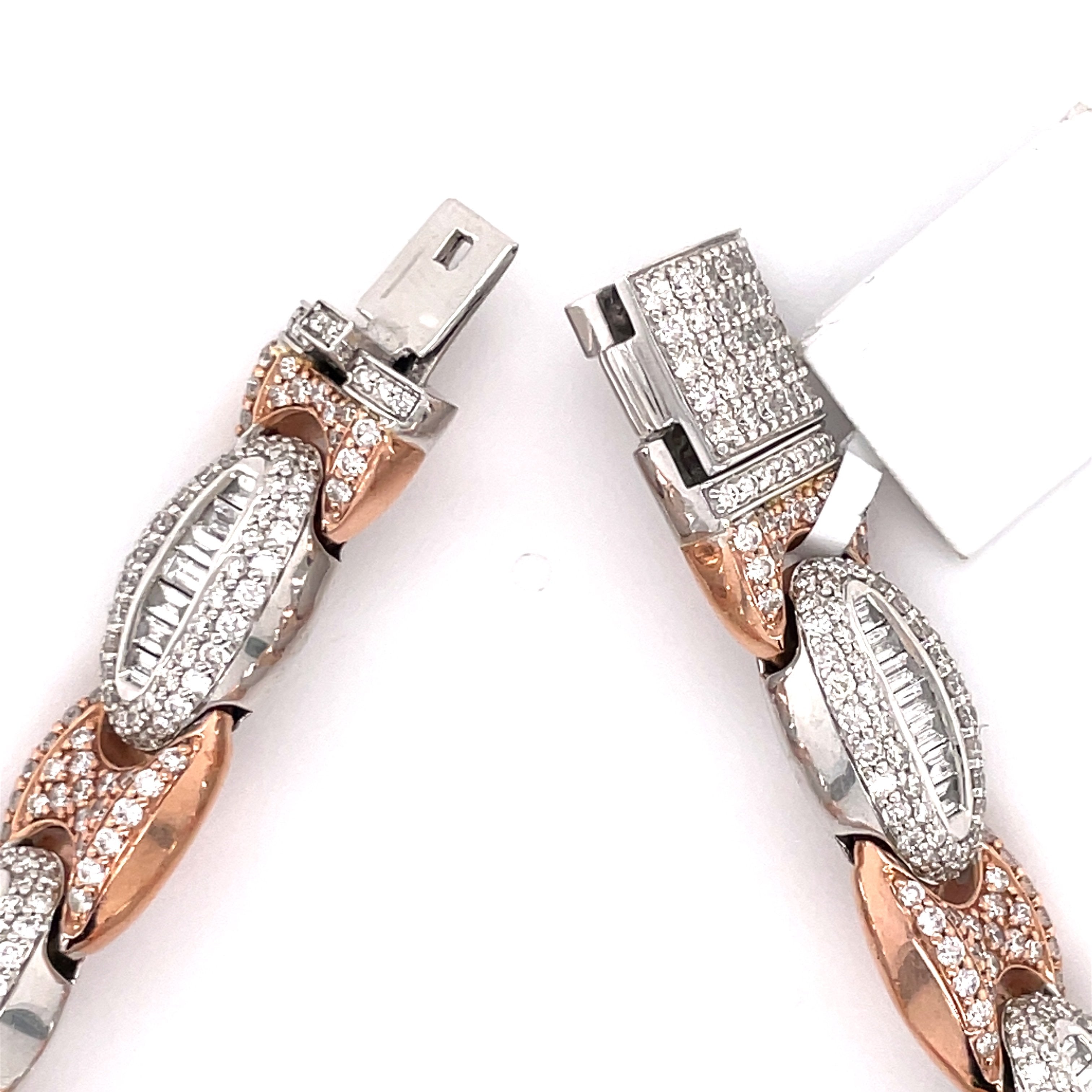 9.05 Ct. Diamond Bracelet In Rose And White Gold - 10.00Mm Diamond Bracelet