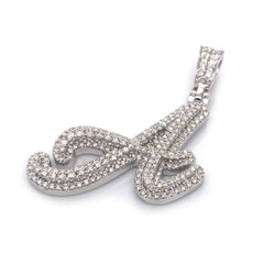 2.50 CT. Diamond Cursive "A" Pendant - White Carat - USA 